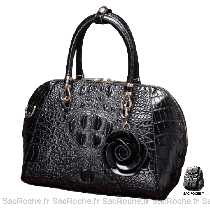 Sac Main Vintage Femme Noir À