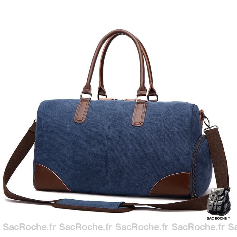 Sac Main Voyage Femme Bleu / 47X29X20Cm À