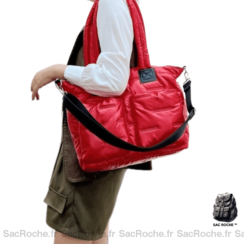 Sac Main Voyage Femme Noir Perfect Rouge / 35X14X32Cm À