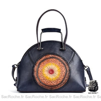 Sac Mains Cuir Femme - modèle Noir - Sac Roche ™