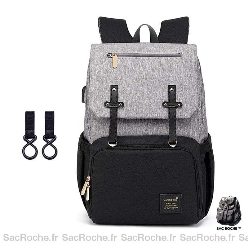 Sac de maternité nappy pour maman - Gris - Couche Sac à langer