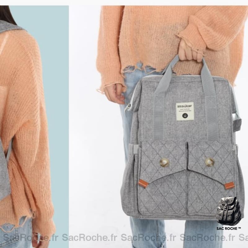 Sac Maternité Tendance Maman À Dos Bébé