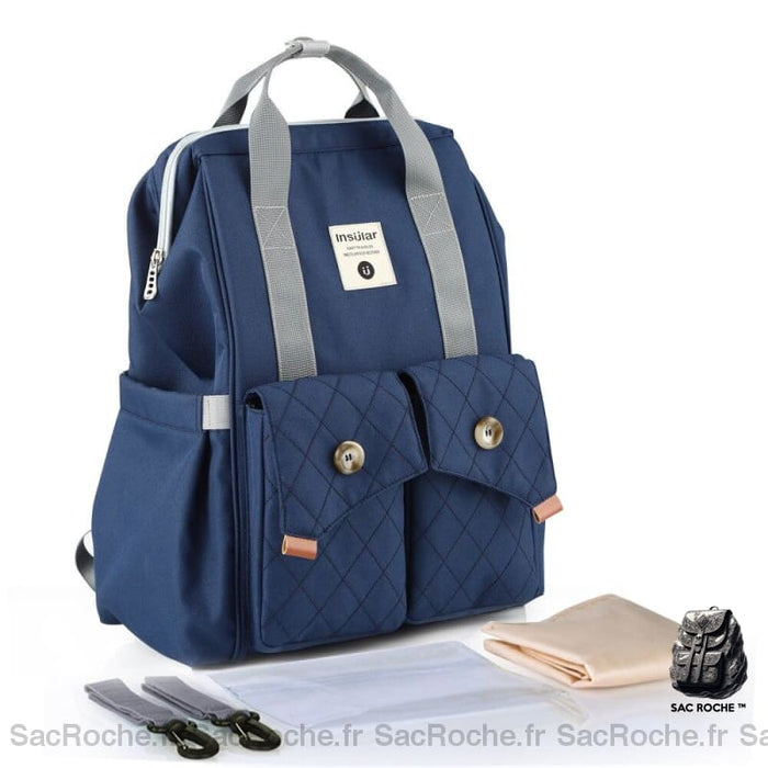 Sac de maternité à la mode pour maman - Bleu marine - Couche Sac à langer
