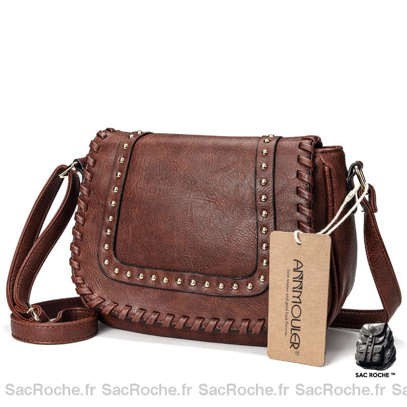 Sac Messager Cuir Bandoulière Caractéristiques Principales Marron Sac À Main Femme