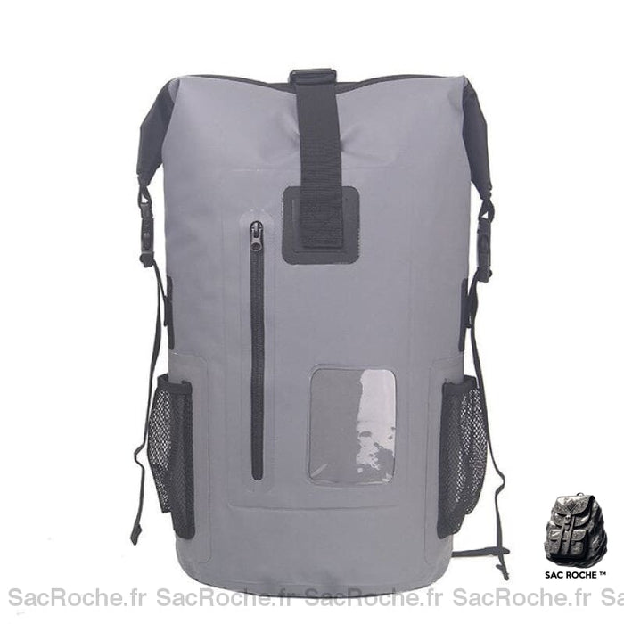 Sac de moto Rolltop étanche - Gris - Sac à dos Sac sec