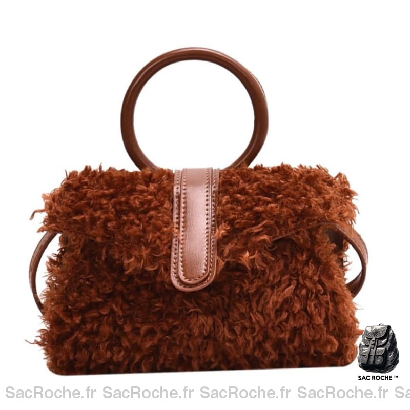 Sac Mouton Femme Brun À Main