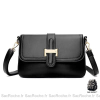Sac Noir Cuir Besace Femme