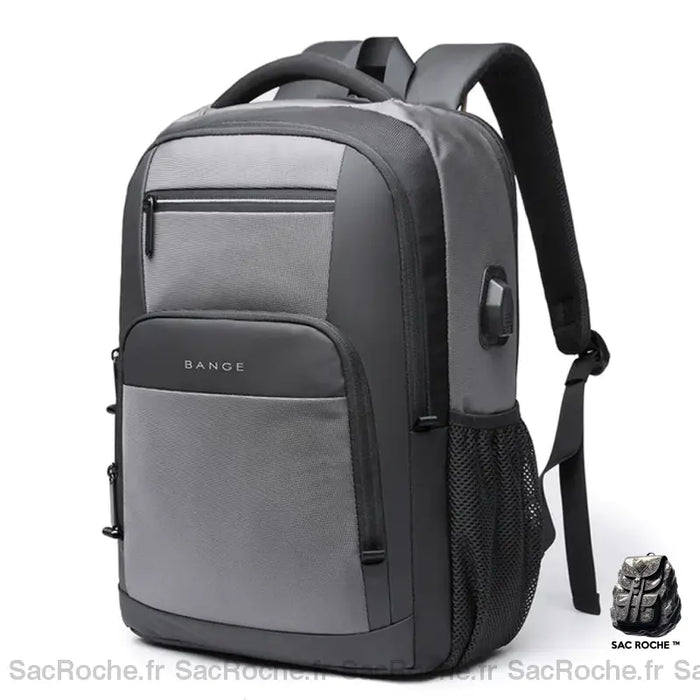 Sac Ordi Portable Cuir Gris Sac À Dos Ordinateur