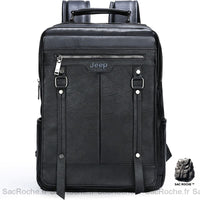 Sac ordinateur cuir synthétique grande capacité - modèle Noir - Sac Roche ™