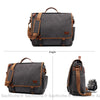 Sac Ordinateur Vintage Bandoulière Cartable Homme