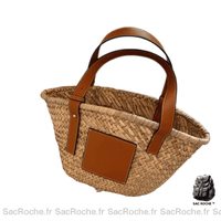 Sac Paille Femme Élégant. - modèle Camel - Sac Roche ™