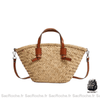 Sac Paille Femme Élégant. Marron Clair À Main