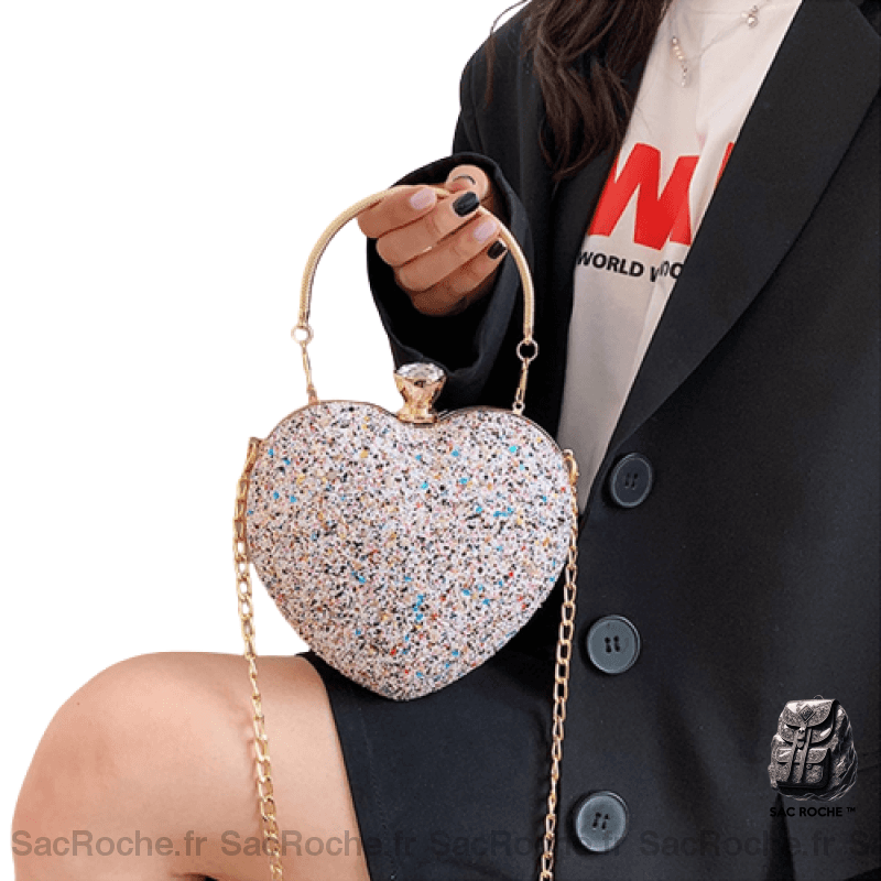 Sac Paillettes Femme Main Étincelant Coloré / 17Cm X 12Cm 7Cm À