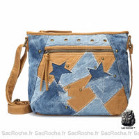Sac Patchwork Cuir Jean - Main - Sac Roche ™