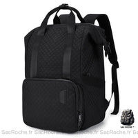 Sac à dos de pique-nique isotherme pour famille noir avec un fond blanc