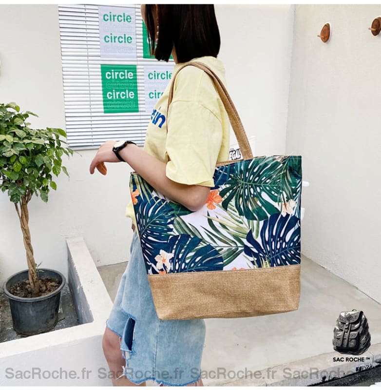 Sac Plage Fleurs Femme Bandoulière À Dos