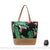 Sac plage fleurs femme bandoulière - modèle Noir - Sac Roche ™