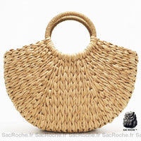 Sac Plage Paille Chic & Tendance - modèle Marron - Sac Roche ™