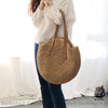 Sac Plage Paille Rond Femme À Dos