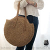 Sac Plage Paille Rond Femme À Dos