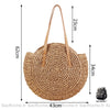 Sac Plage Paille Rond Femme À Dos