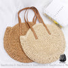Sac Plage Paille Rond Femme À Dos