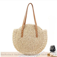 Sac plage paille rond femme - Sac Roche ™