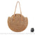 Sac plage paille rond femme - modèle Marron - Sac Roche ™