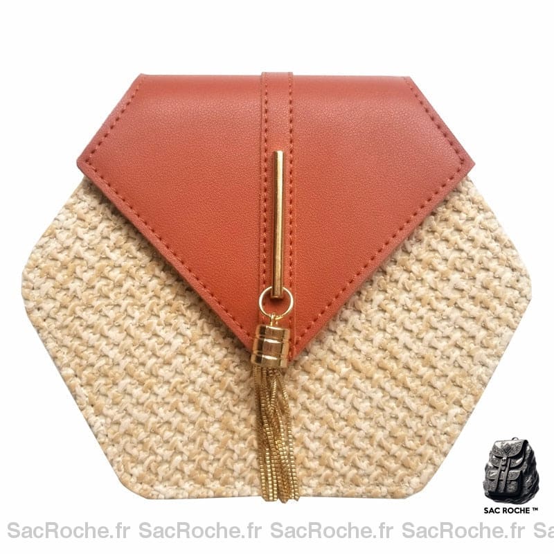 Sac Pochette Vegan Élégant Et Pratique Marron Sac À Main Femme