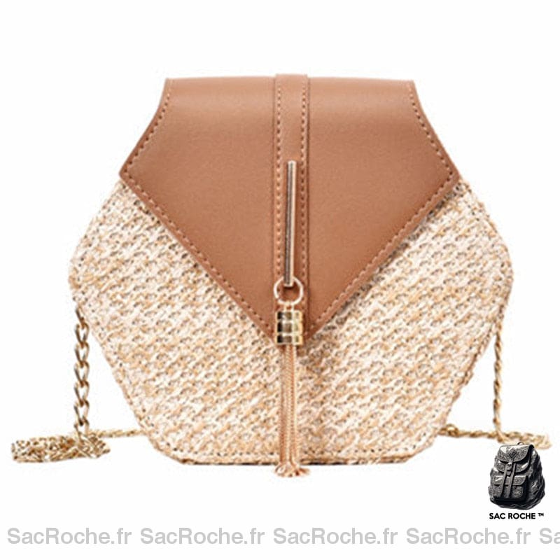 Sac Pochette Vegan Élégant Et Pratique Marron Foncé Sac À Main Femme