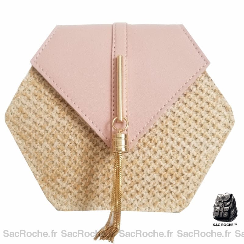 Sac Pochette Vegan Élégant Et Pratique Rose Sac À Main Femme