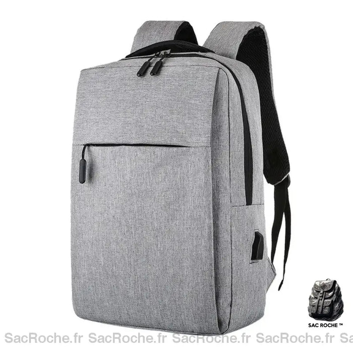 Sac Portable Minimaliste Femme Gris Sac À Dos Ordinateur