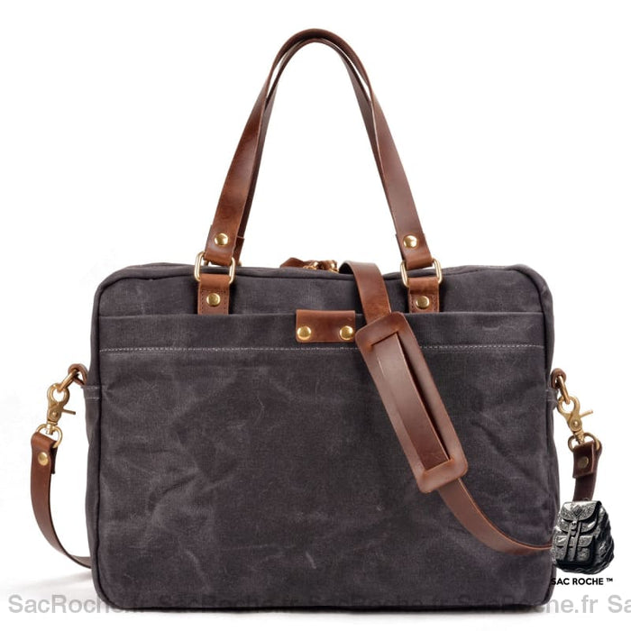 Sac Porté Épaule Pour Ordinateur Gris Foncé À Main Femme