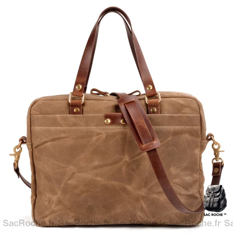 Sac Porté Épaule Pour Ordinateur Kaki À Main Femme