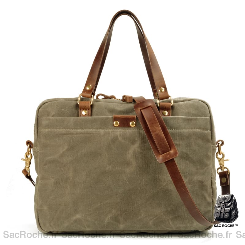 Sac Porté Épaule Pour Ordinateur Vert Armé À Main Femme