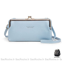 Sac Portefeuille Femme Style Rétro - Élégant et Pratique - modèle Bleu - Sac Roche ™