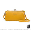 Sac Portefeuille Femme Style Rétro - Élégant Et Pratique Jaune Portefeuille Femme