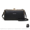 Sac Portefeuille Femme Style Rétro - Élégant Et Pratique Noir Portefeuille Femme
