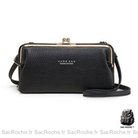 Sac Portefeuille Femme Style Rétro - Élégant et Pratique - modèle Noir - Sac Roche ™