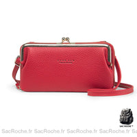 Sac Portefeuille Femme Style Rétro - Élégant et Pratique - modèle Rouge - Sac Roche ™