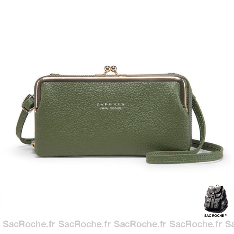 Sac Portefeuille Femme Style Rétro - Élégant Et Pratique Vert Portefeuille Femme