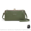 Sac Portefeuille Femme Style Rétro - Élégant Et Pratique Vert Portefeuille Femme