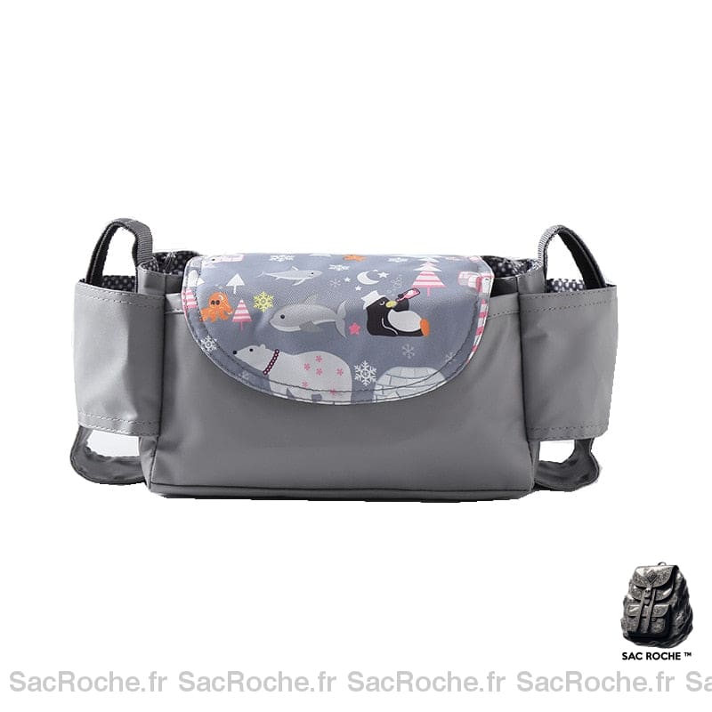 Sac de poussette avec motif pour accessoire bébé avec un fond blanc