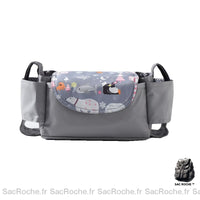 Sac poussette motif accessoire bébé - modèle Gris - Sac Roche ™