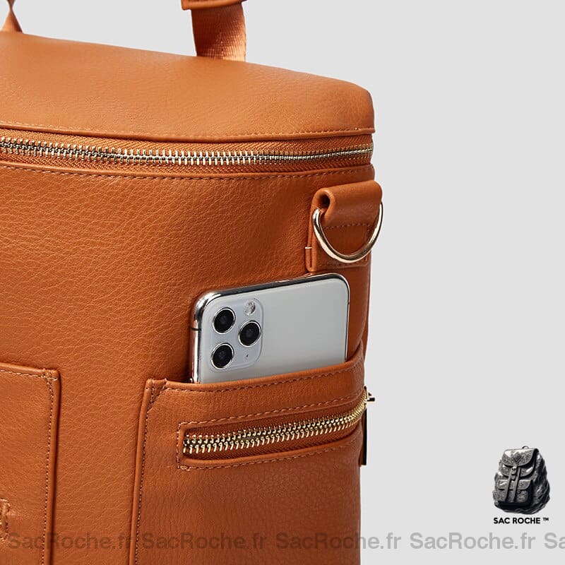 Sac Poussette Rangement Simili Cuir À Dos Bébé