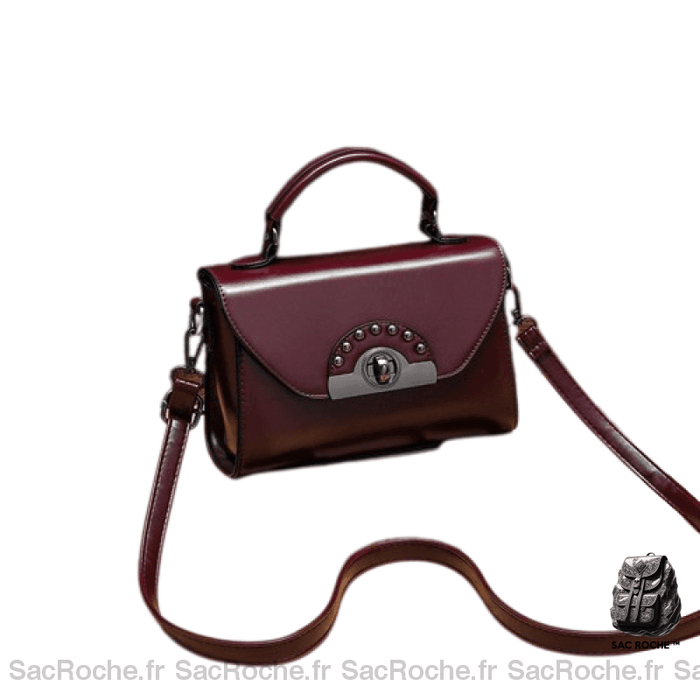 Sac Rabat Femme Noir Violet Sombre / 22X9X16M À Main