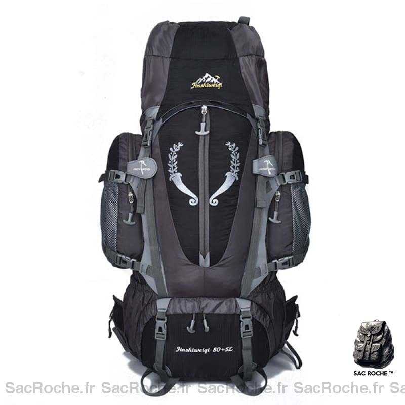 Sac de randonnée grande capacité - Noir - Sac à dos de randonnée Sac à dos