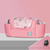 Sac rangement polyester poussette bébé - modèle Rose - Sac Roche ™