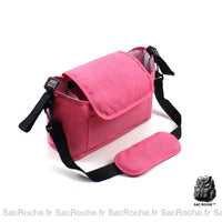 Sac rangement poussette couleur unie - modèle Rose - Sac Roche ™