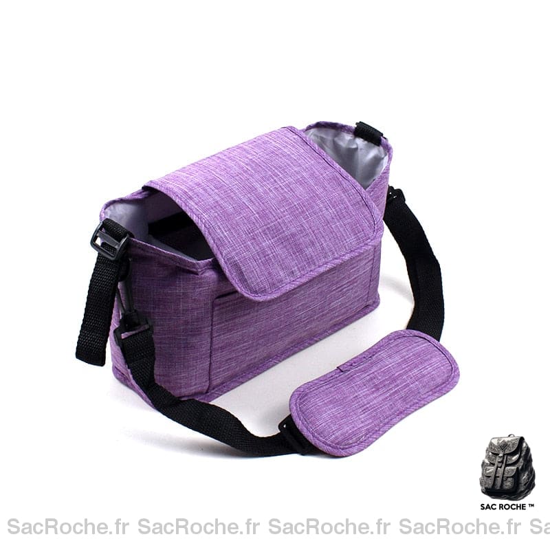 Sac de rangement de poussette couleur unie violet très haute qualité